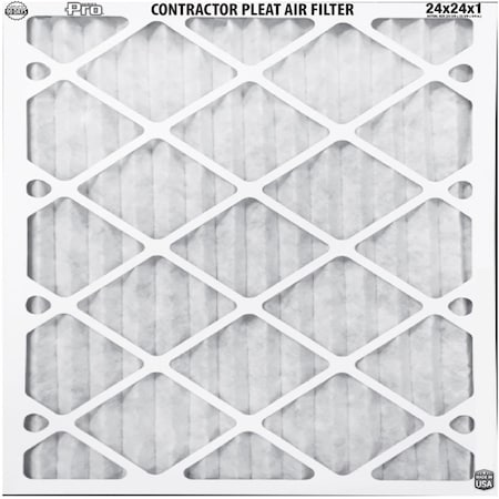 Bestair 24x24x1 Pleated Air Filter, MERV 8, 12 PK 4823472